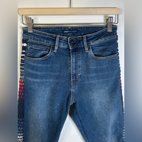 Levis 721 Made & Crafted High Rise Unique Woven Side Detail Size 27/30 - Picture 15 of 16
